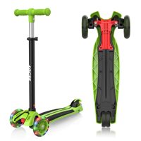 SEJOY Foldable Children Scooter Adjustable Height Kick  3 Wheel Scooter with Flash Wheels  Scooter for 3-12 Year Kids Gift