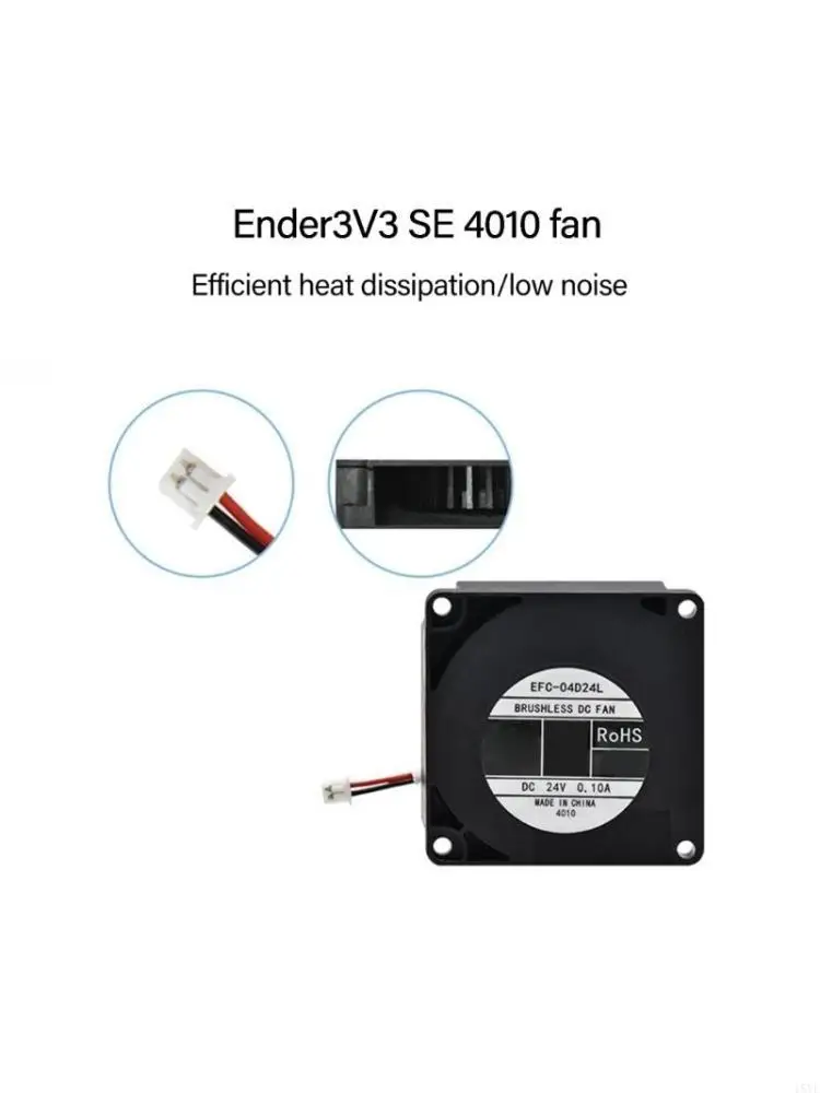  Quiet 4010 Blower Fan For Ender 3 Printer Stable Cooling And Durability ABS Construction