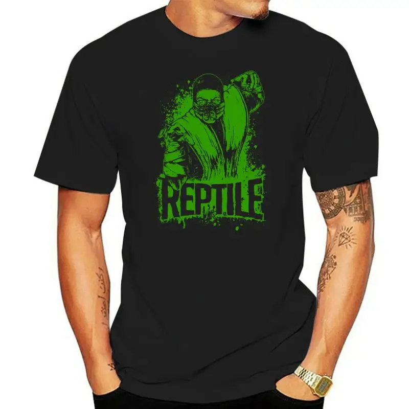 Mortal Kombat T-Shirt Reptile Mortal Kombat Logo Spoof Printed T Shirts