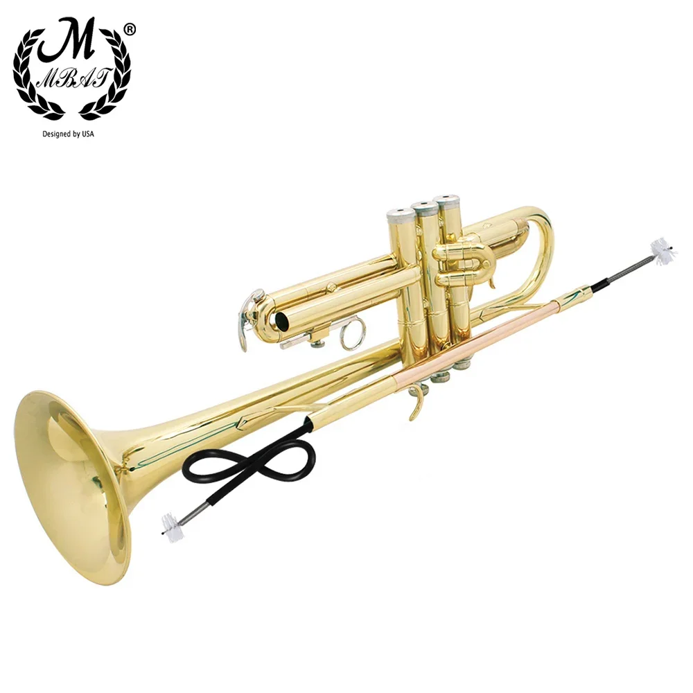 M MBAT Cleaning Rope Brush Trombone French Horn Trumpet Steel Wire Scrub Mouthpiece Musical Instrument Maintenance Accessories