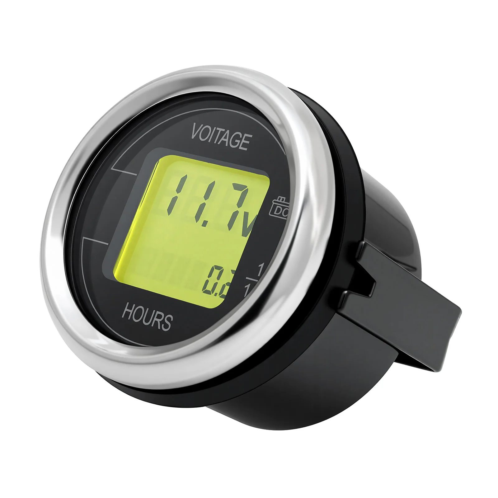 2'' 52MM Auto-Spannungs- und Betriebsstundenzähler mit Dual-Display, LED-Digitalanzeige, Wasserdichtes Voltmeter, Spannungsmesser, Volt-Detektor 12V/24V 2-in-1 – Detail 9