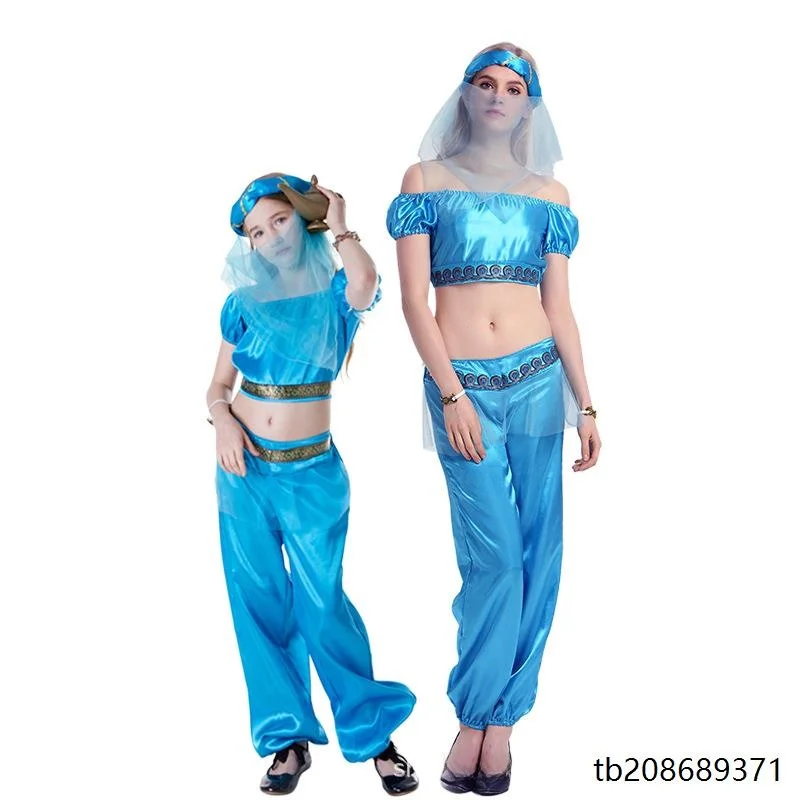 Luxury Arab Princ Performance Skirt loween Cosplay Children's Costume Dubai Prince Robe Stage Ethnic Women's Wear