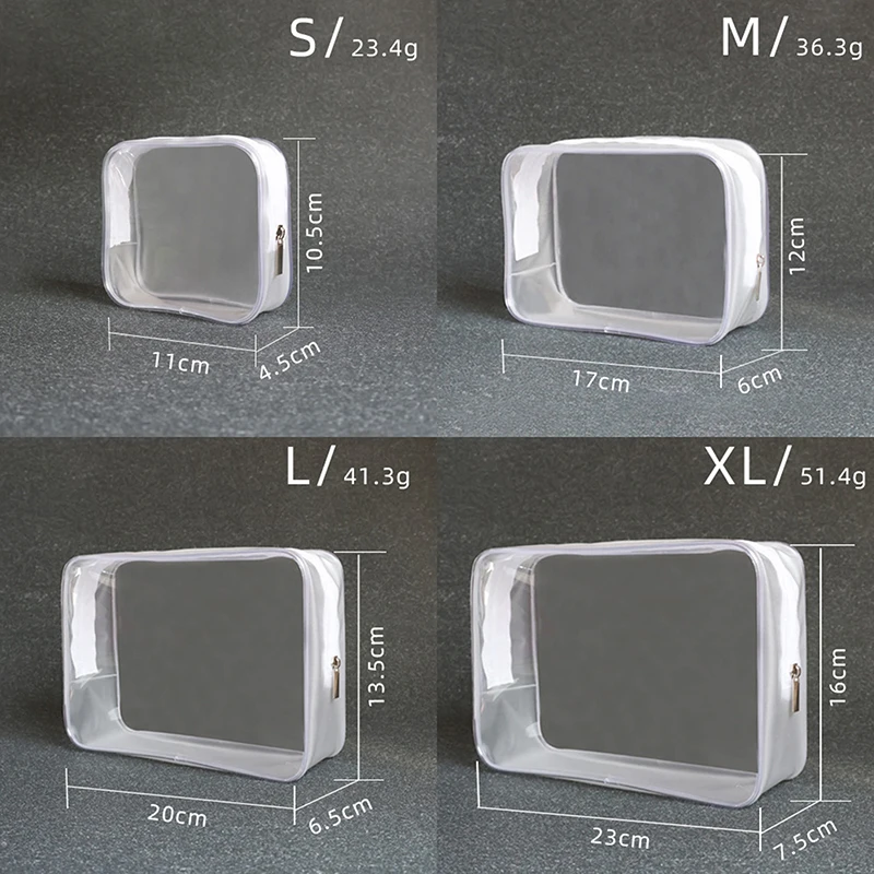 투명 PVC 가방 여행 주최자 투명 메이크업 가방 미용사 화장품 가방 뷰티 케이스 세면 용품 가방 메이크업 파우치 워시 가방