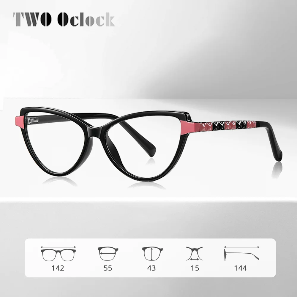 Brand TR90 Women's Glasses Frames Female Vintage Cat Eye Eyeglass Frame for Women Can Graduated Medical Myopia Spectacle Glasses