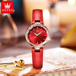 OLEVS Brand watch fashion diamond-encrusted outer ring ladies quartz watch waterproof watch 6645