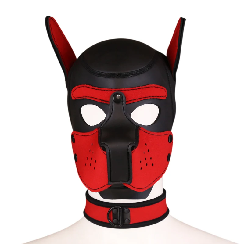 Bdsm Fetisj Alternatieve Bondage Kleding Puppy Spelen Hond Capuchon Masker Slave Nek Kraag Lood Sleepketting Koppels Spel Rollenspel Seksspeeltjes