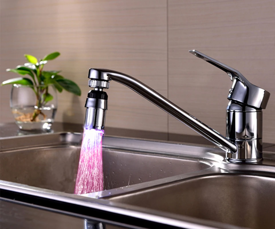 Rotatable Faucet Night Light Lamp Sensor Hydropower Led Lights Shower Head Night Lights For Bathroom Temperature Detectable