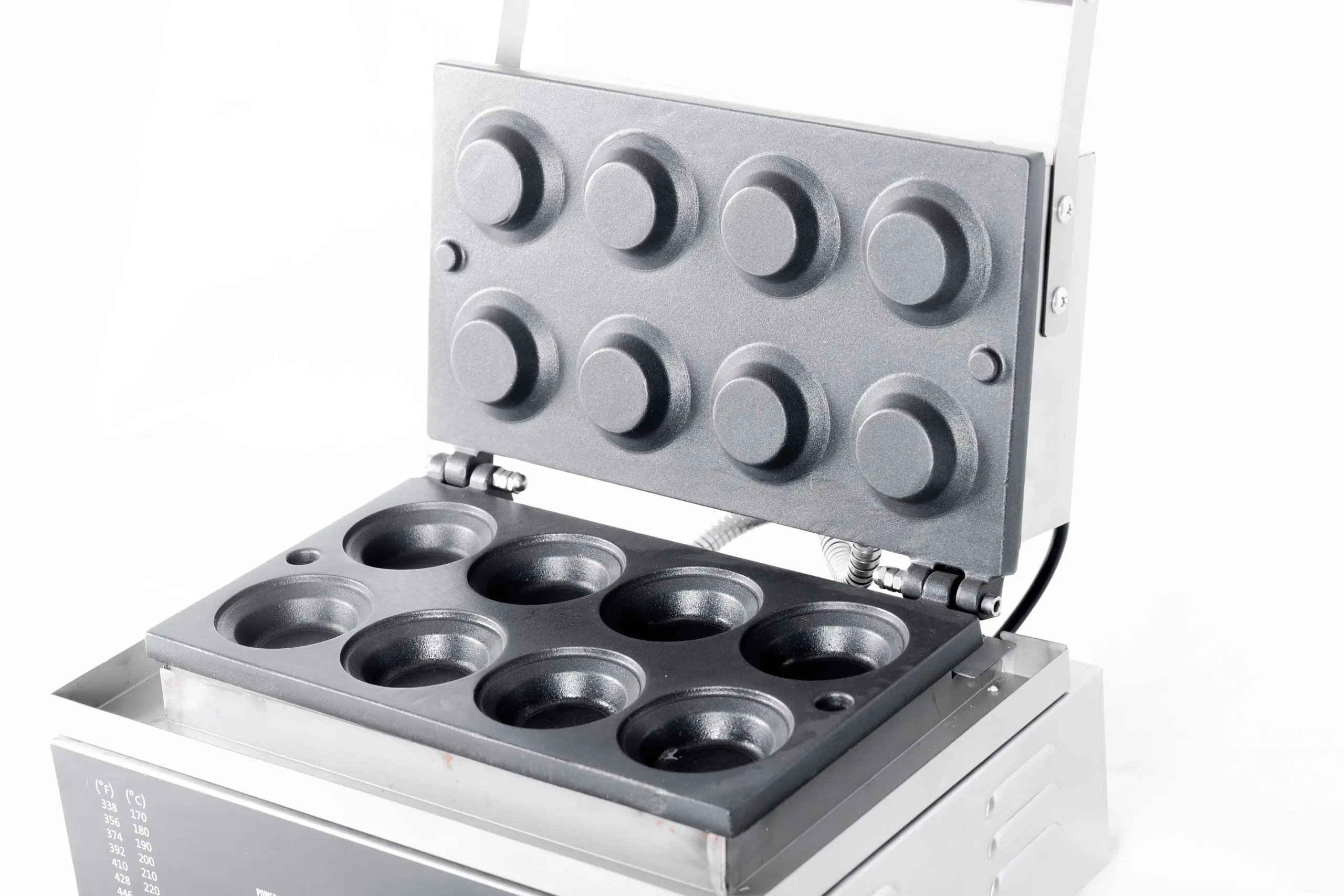 8Pcs Holes Commercial Egg Tart Waffle Maker Electric Waffle Machine 1550W Cheese Tartlet Waffle Making Machine Bread Baker