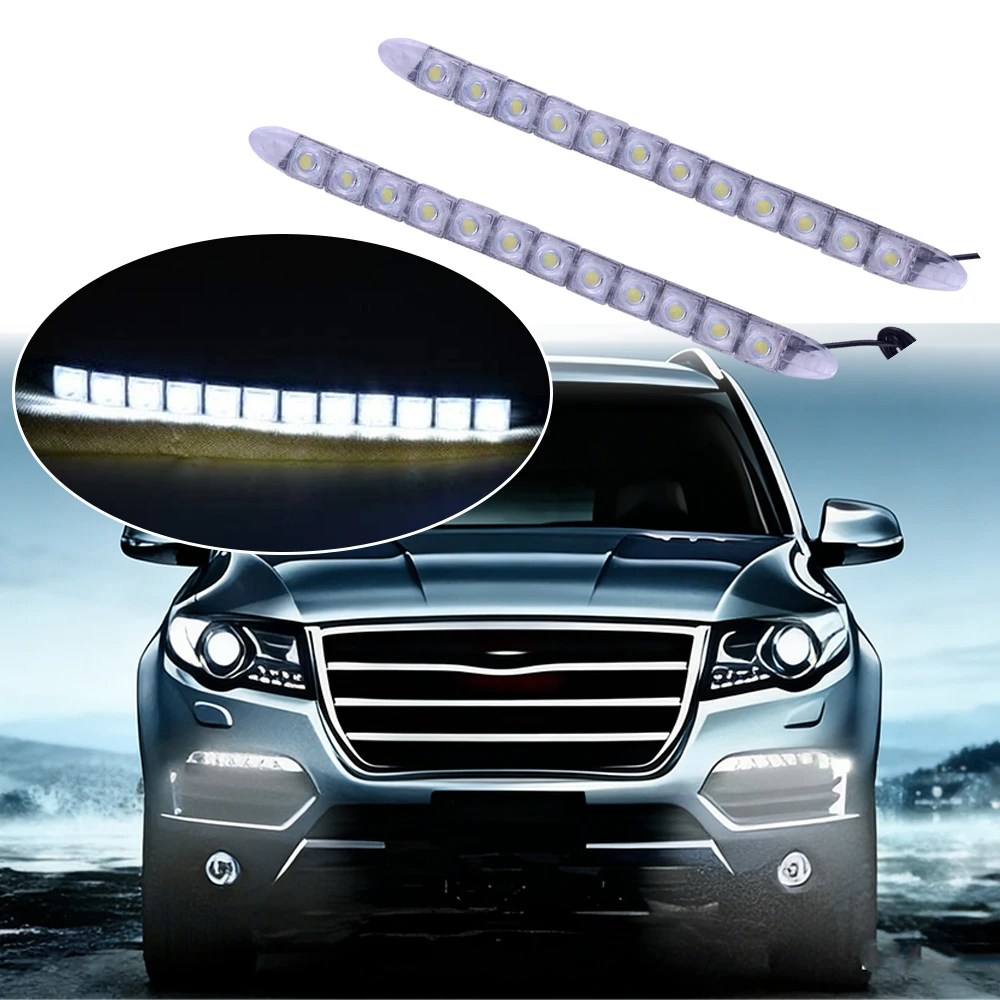 2pcs 12V DC Daytime Running Light For vehicle lighting installation applications such as sport utility vehicles and vans