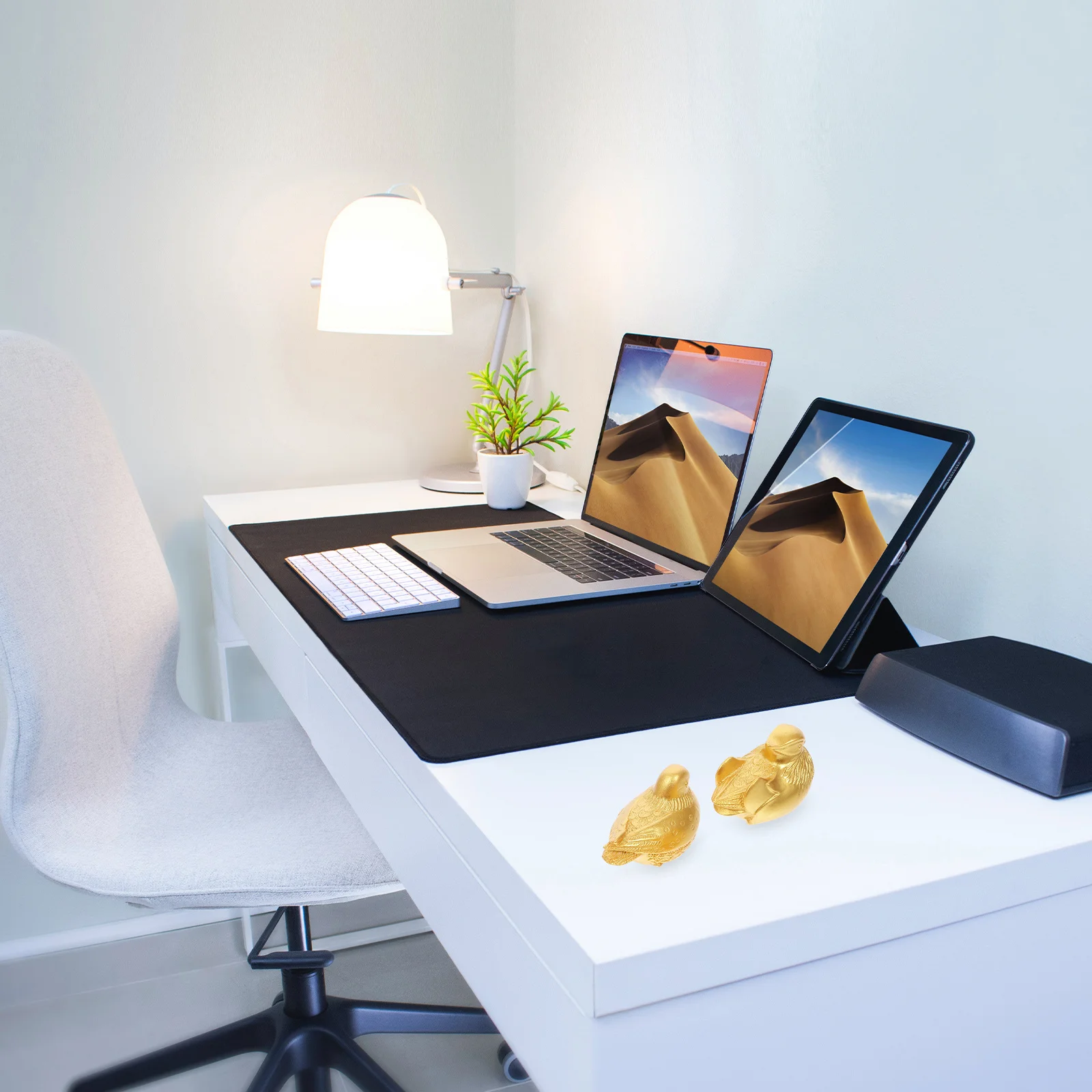 

1Pair Duck Statue Resin Couple Decor for Home Wedding Anniversary Christmas Desktop Ornament Gift Resin Craft