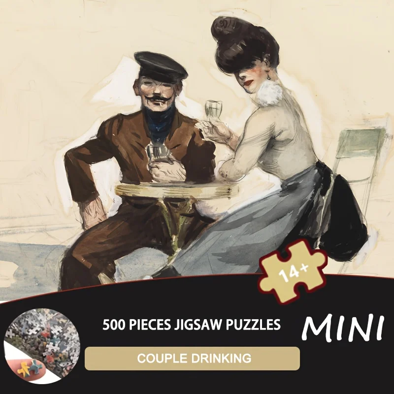 

Мини-пазл из 500 деталей «Пара, пьющая» Эдварда Хоппера, 15x10 дюймов (38x26 см), рождественский подарок