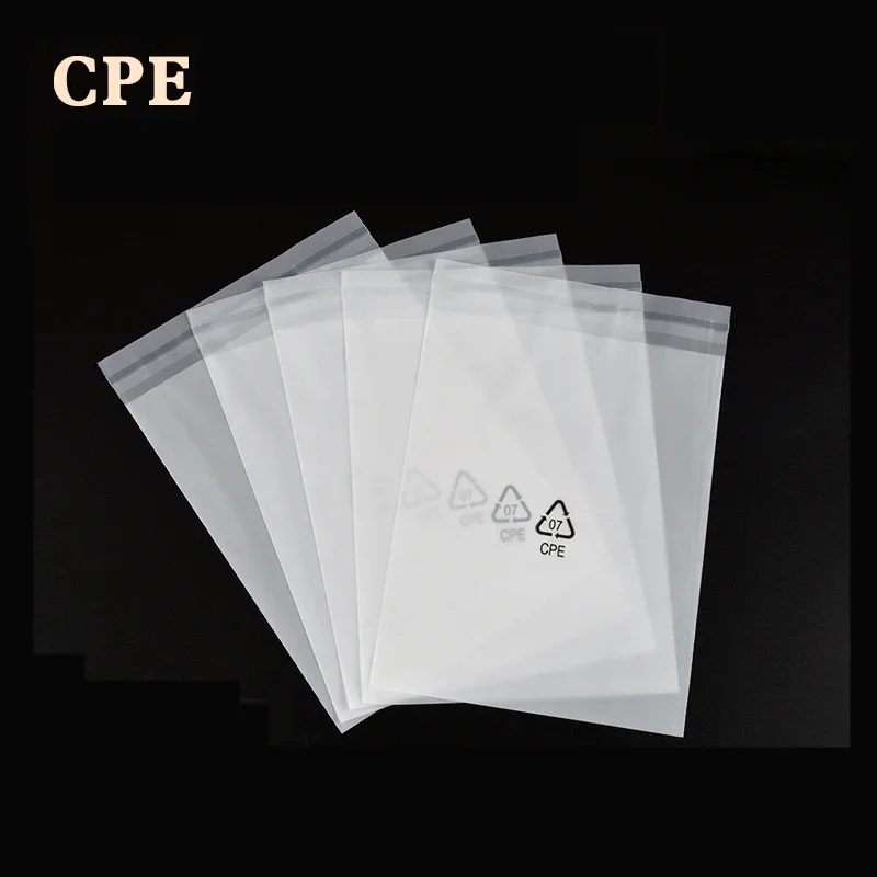 CPE Frosted Translucent Environmental Labeling Autohesion Packaging Bag Mobile Phone Battery Storage Packing Self Sealing Bags