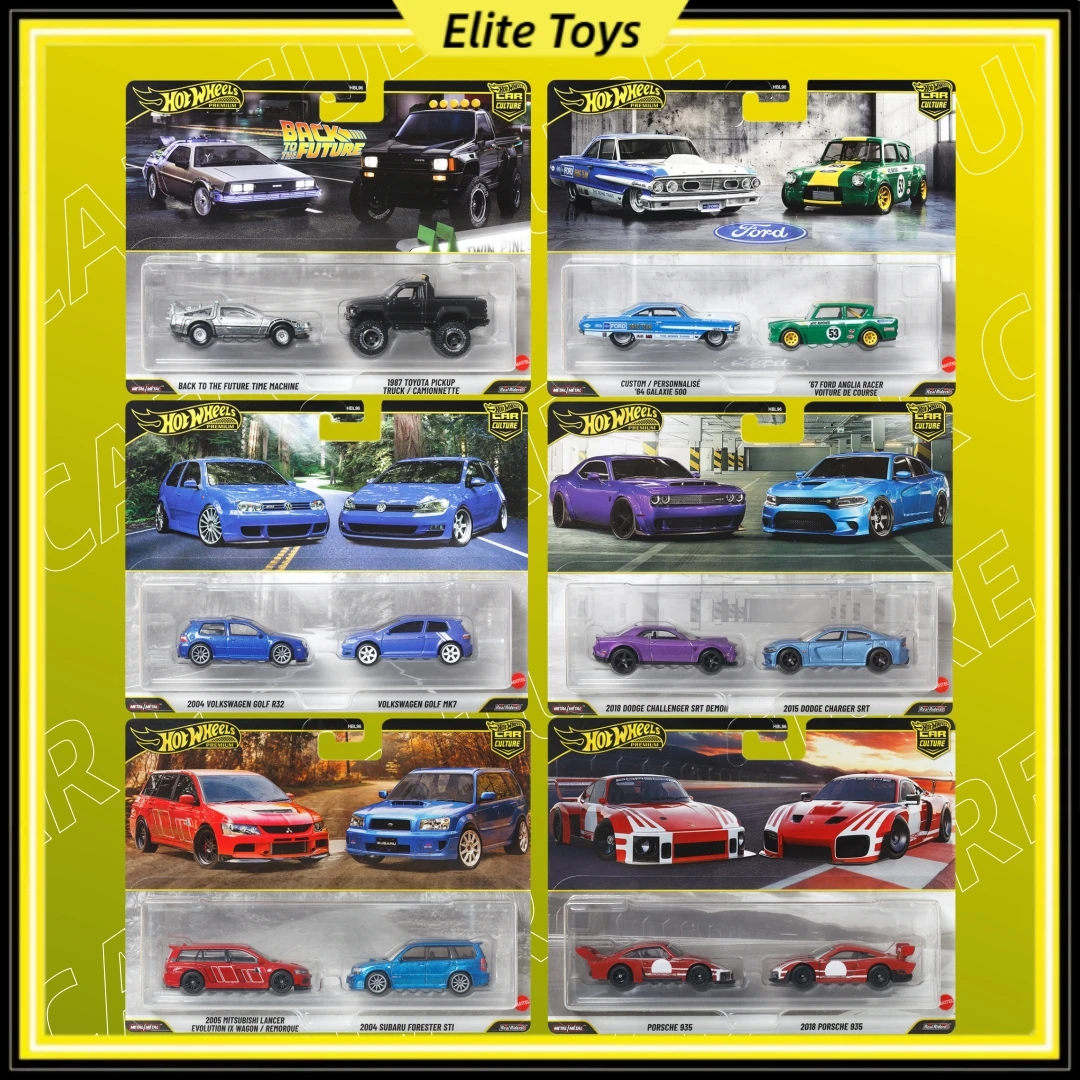 

Hotwheels Premium Gold Label Alloy Diecast Ferrari Sports Car Real Riders Metal Body For Adult Car Culture Collectible Hobby