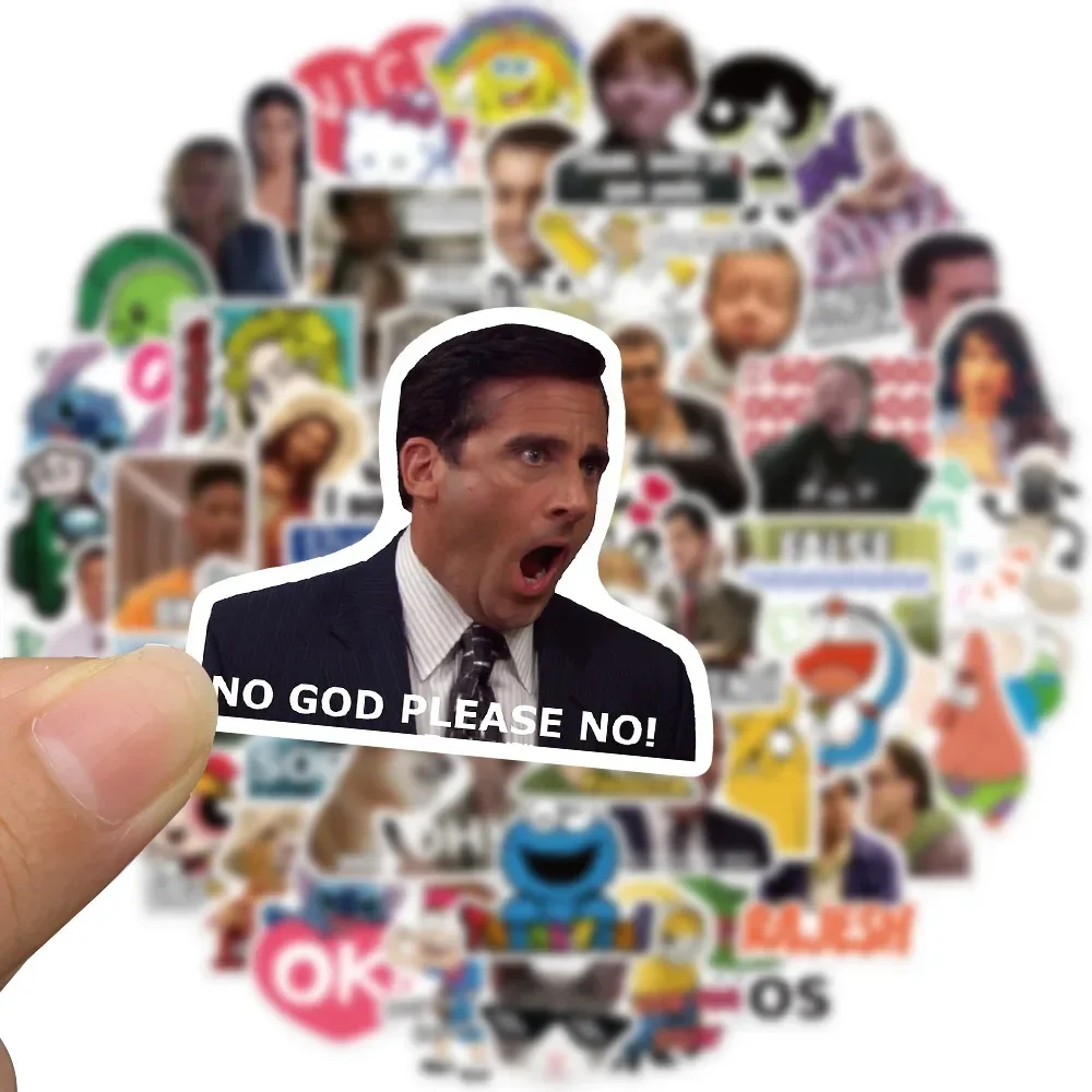 50/100 قطعة مضحك ميمي الكتابة على الجدران ملصقات الفينيل مقاوم للماء لأجهزة الكمبيوتر المحمول جراب هاتف دفتر زجاجة ماء لعبة ديكور ذاتي الصنع ملصق اللعب