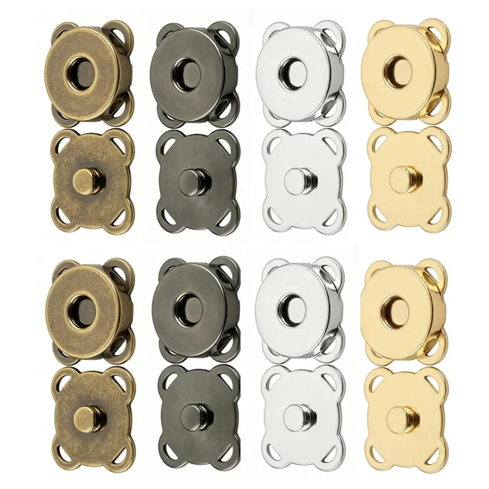5-30set New Metal Snap Magnet Button Magnetic Fastener Clasp Closure Buckle for Clothes Bag Craft Sewing Accessories 14mm/18mm