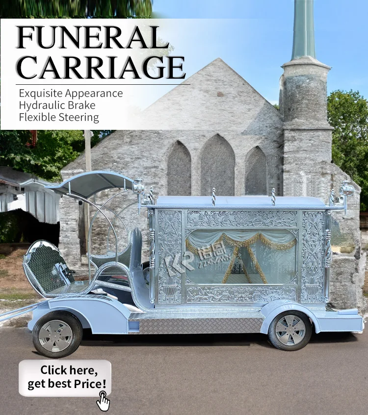 Luxury Horse Carriage Hearse Traditional Funeral Hearse Carriage Horse Drawn Hearse Trailer Funeral Supplier Coffin Carriage