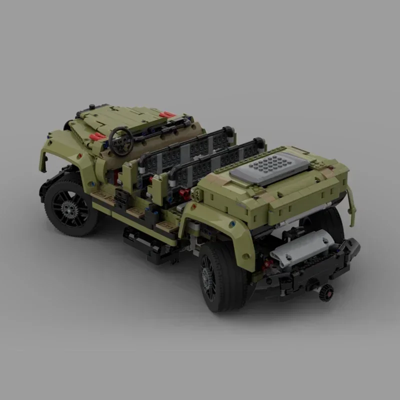 MOC-Blocos de Construção de Modelo de Carro Urbano, Tijolos Modulares, Aventura EMV, Veículo Off-Road, Tecnologia, Montagem DIY, Brinquedo de Natal, Presentes