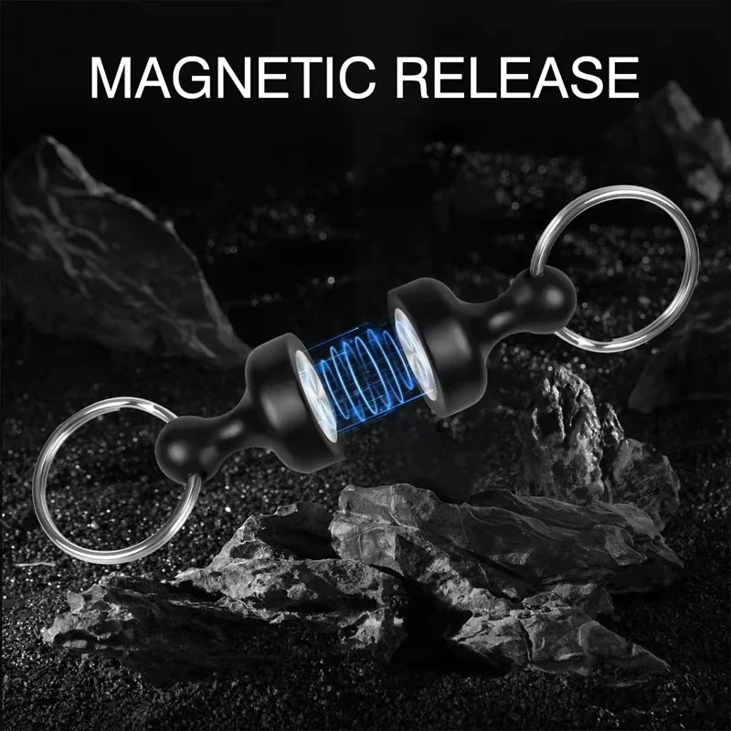 2pcs Fishing Hanging Buckle Magnetic Buckle Fast Hanging Buckle Wireless Lost Rope Metal Strong Magnetic Force Mountaineering