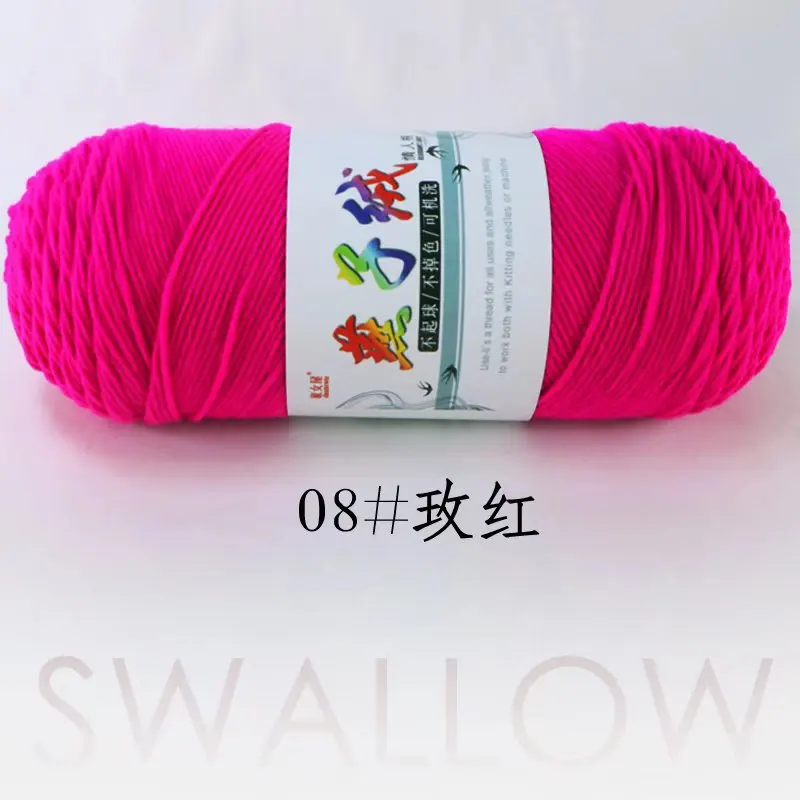 1Pc 200g melk Katoenen garen voor hand breien Acryl Gehaakte Draad gebreide Truien Sjaals lijnen Haken tas deken amigurum