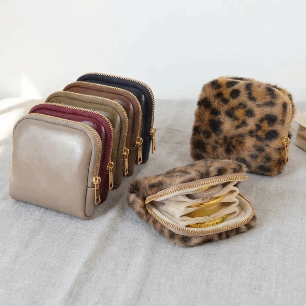 

Fashion PU Jewelry Storage Bag Multi-Layered Velvet Lining Bracelet Display Pouch Portable Soft Women's Wallet Home Storage