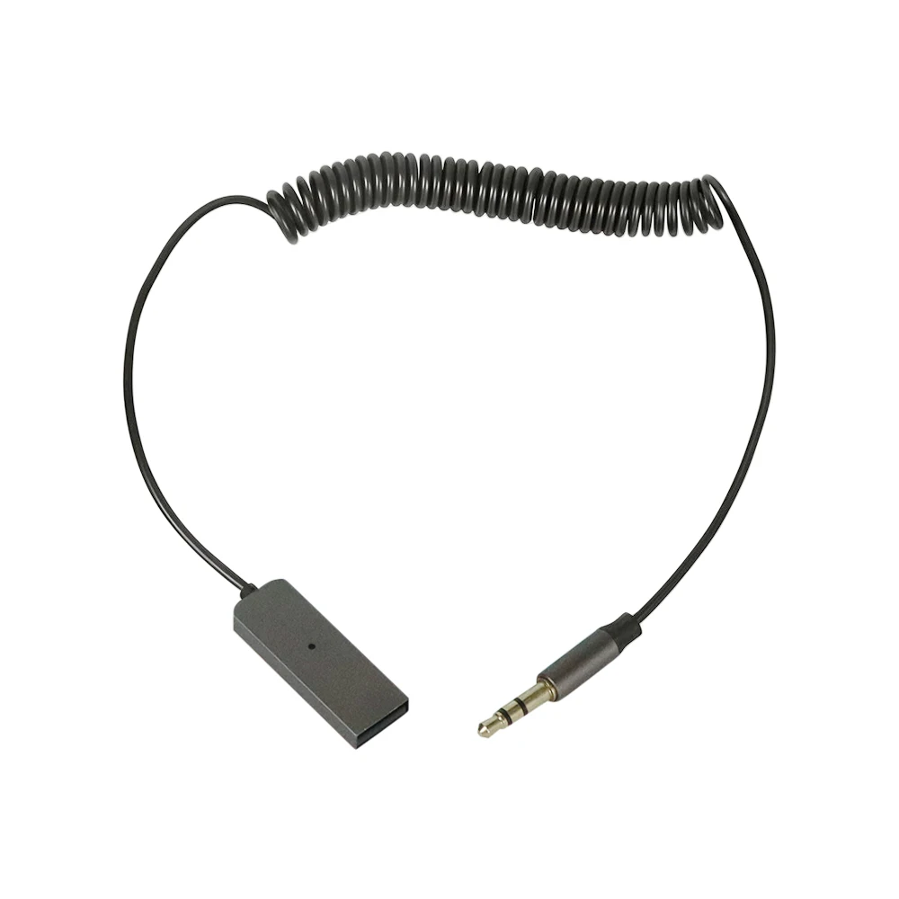 자동차 블루투스 5.0 오디오 수신기 USB 3.5mm AUX 자동차 오디오 무선 음악 어댑터 (자동차 스피커용)