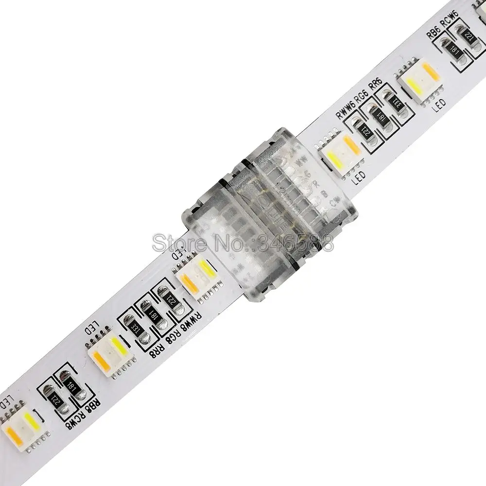 10pcs/lot 6Pin RGBCCT LED Strip Connector Strip to Wire Strip to Strip Terminal for IP20 IP65 Waterproof 12mm RGB+CCT LED Strip