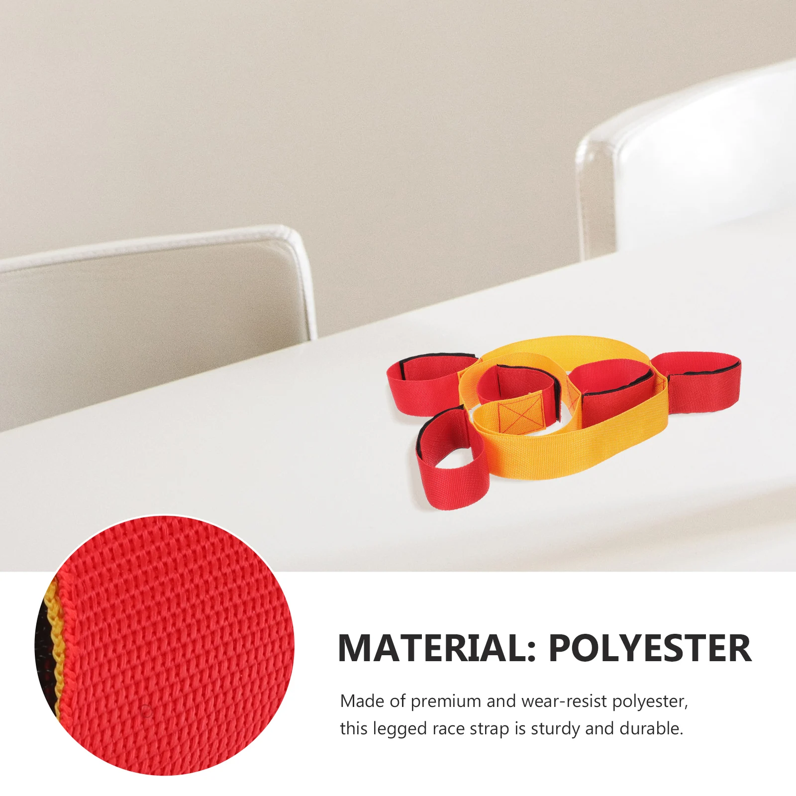 

2pcs Legged Race Bands Adjustable Thickened Reusable Ankle Tie Ropes For Outdoor Party Games Family Fun Polyester Bands