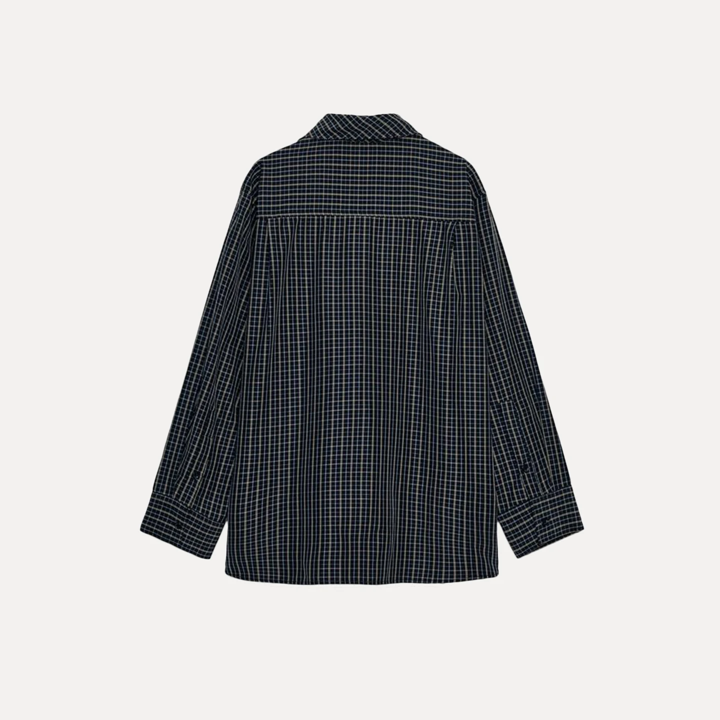 Solto faionable xadrez cachecol topo feminino irt outono 2025 z marca casual longo sve botão até uso diário