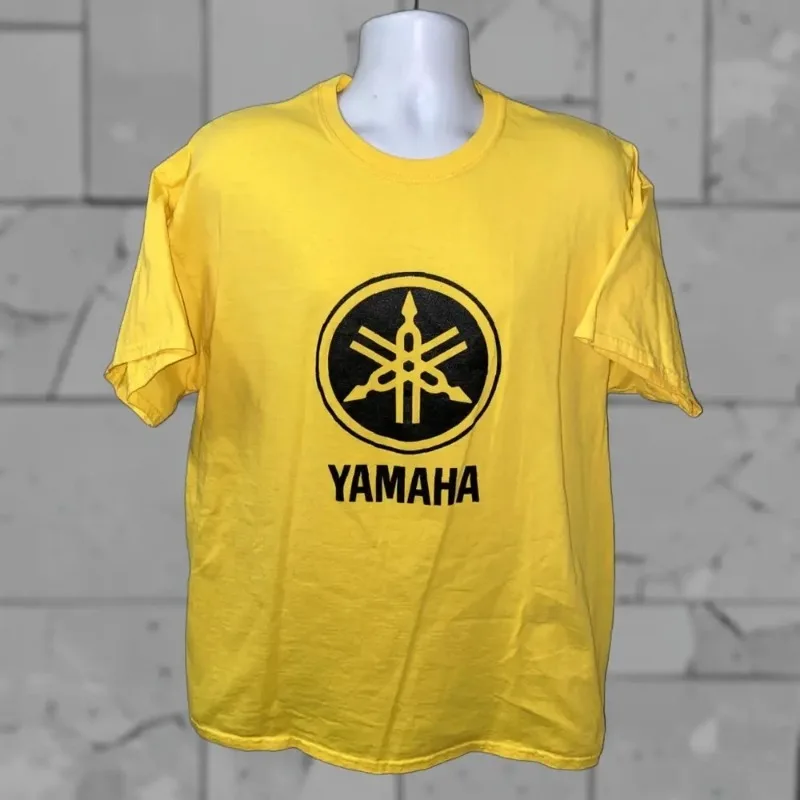 

Летняя хлопковая футболка с логотипом Yamaha, желтая, модная, с коротким рукавом, 2026 года, для мужчин и женщин, для мотоциклетных прогулок и активного отдыха
