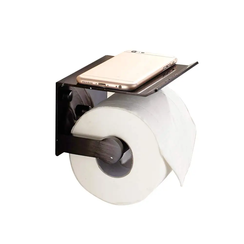 

Tissue Roll Storage Shelf Space Aluminum Wall Mounted Mobile Phone Key Ashtray Bathroom Accessories Organizer