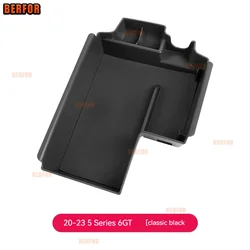 Center Console Organizer Tray for BMW 5 series 6GT 2020-2023 g30 Car Central Armrest ABS Secondary Storage Box