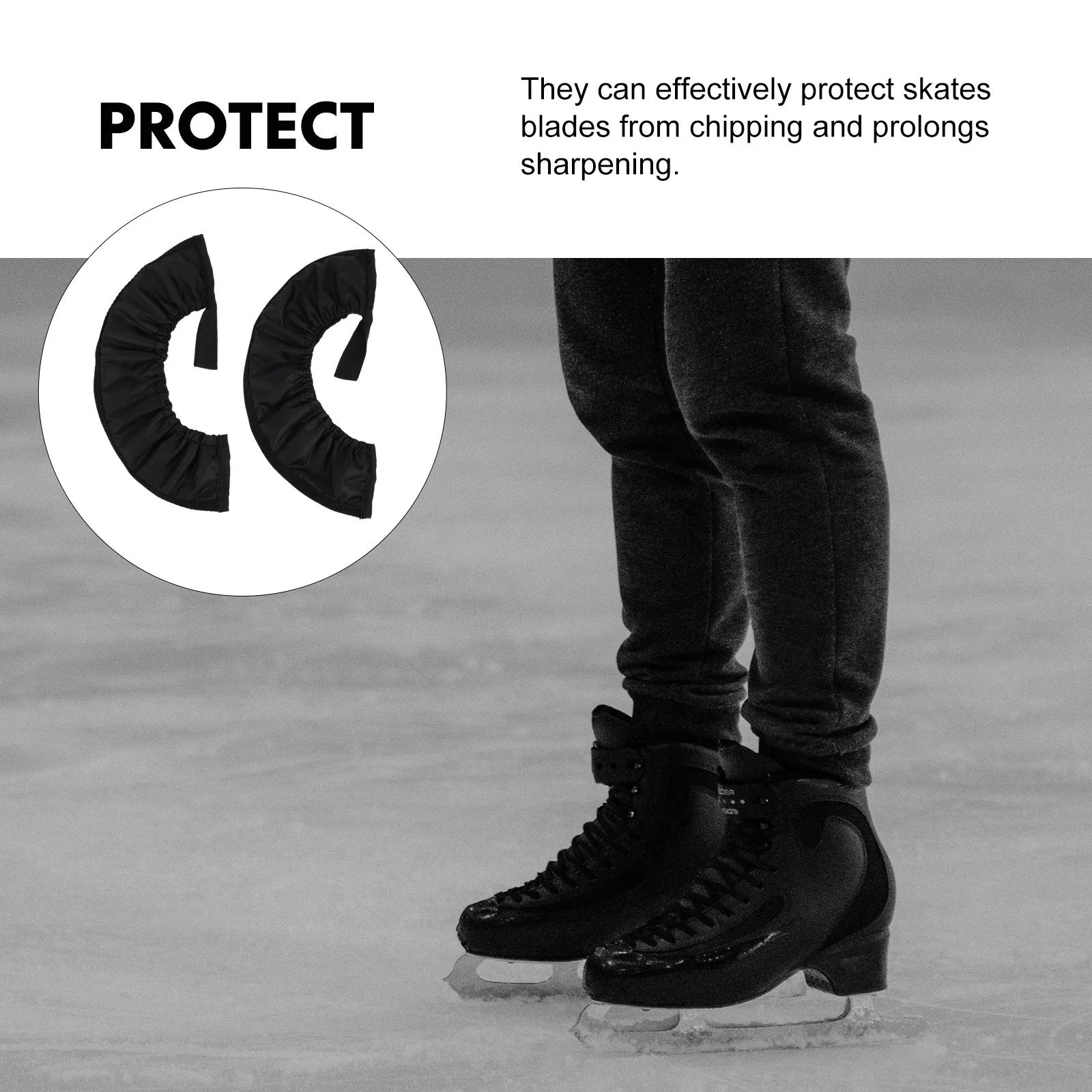 

1 пара чехлов для лезвий, профессиональная защита лезвий, защищает от повреждений, удлиняет, заточка аксессуаров для ледяных коньков