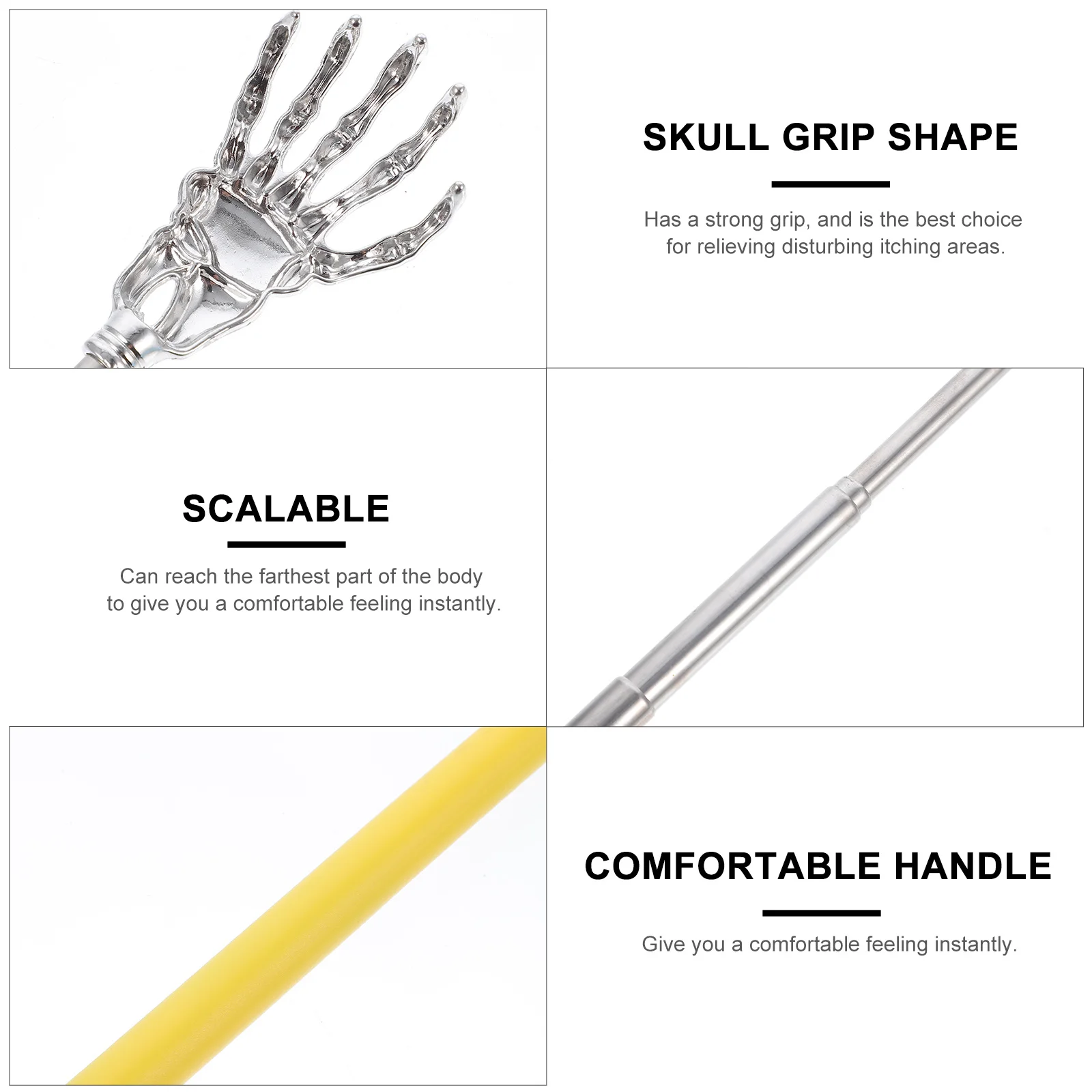 3 stücke Edelstahl Teleskop Zurück Scratcher Lange Reichweite Körper Massage Werkzeug Für Juckreiz Relief Tragbare Langlebige Metall Backslappen