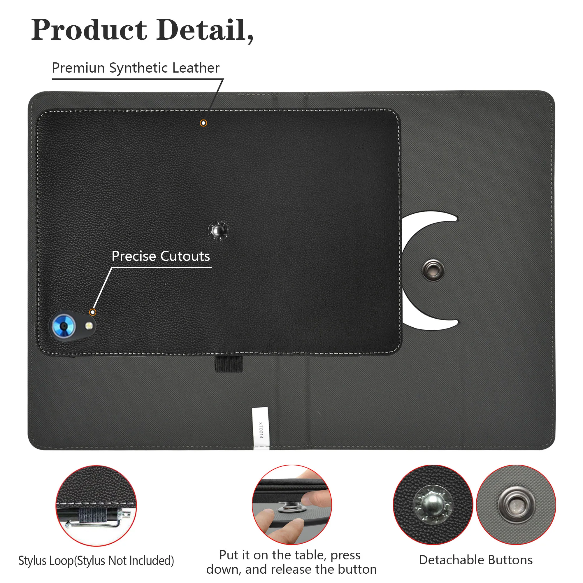 

For Yicty C108/Yicty C48/Yicty C107 10.1 inch Tablet Case ,360 Degree Rotary Rotating PU Leather Cover