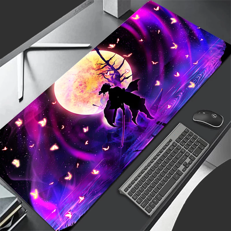Mousepad Pattern Mouse Pad Desk Mat Computer Gaming HD Keyboard Pad D-demon Slayer Kochou Shinobu Rubber Mat Non Slip Mouse Mat