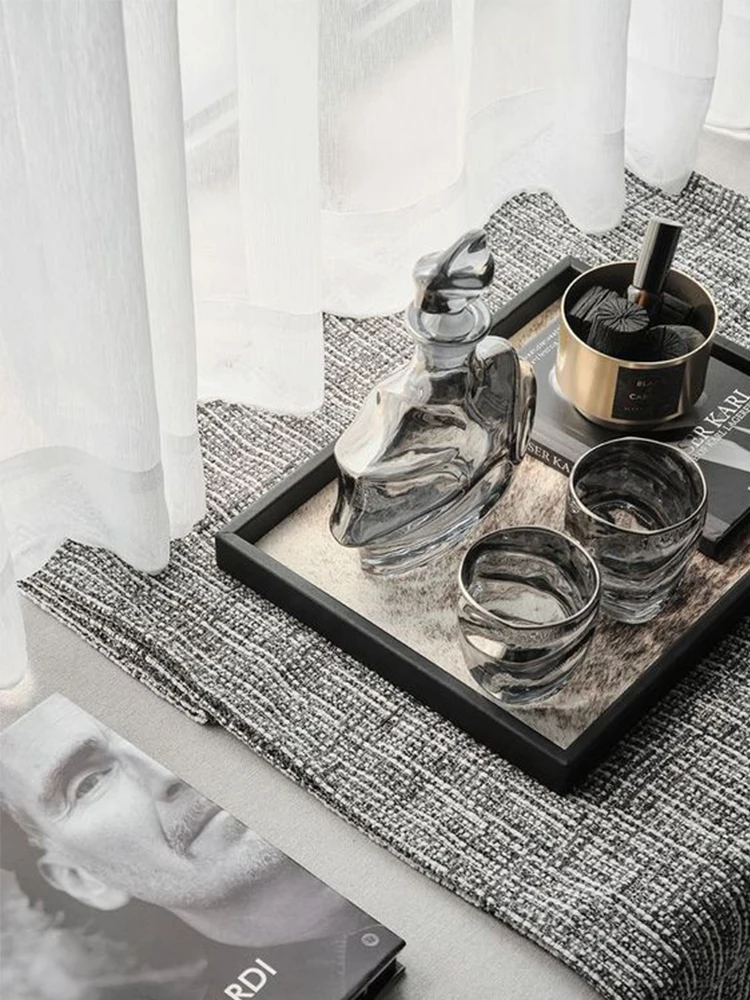 

OMENIA luxury model room whisky glass wine set tray aromatherapy combination creative decorations ornaments