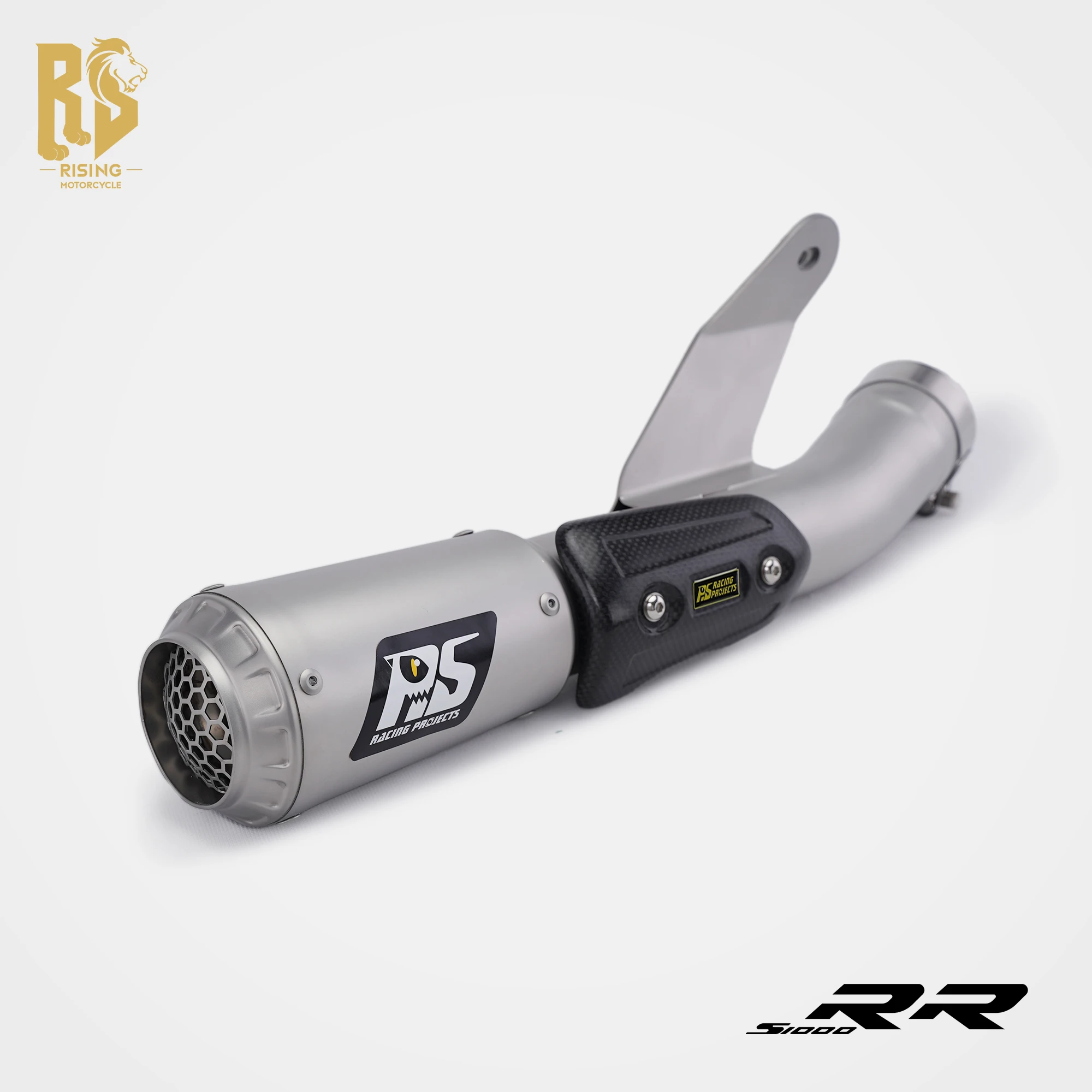RS Slip-On Motorcycle Exhaust System For BMW S1000R S1000RR 2019-2026 Titanium Stainless Steel Carbon Fiber High Performance