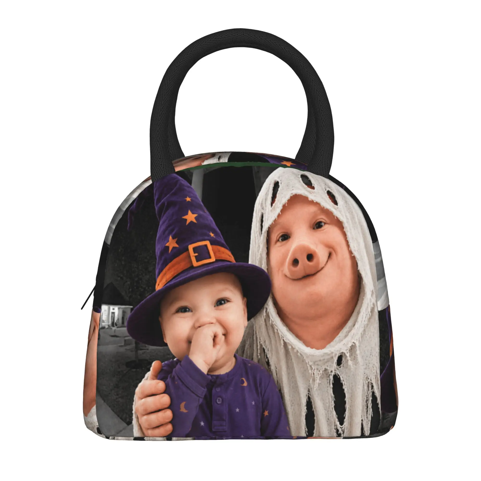 There is Motion At Your Front Door John Pork and Ai Baby Lunch Bag Office Lunch Box For Girls Casual Print Thermal Tote Handbags