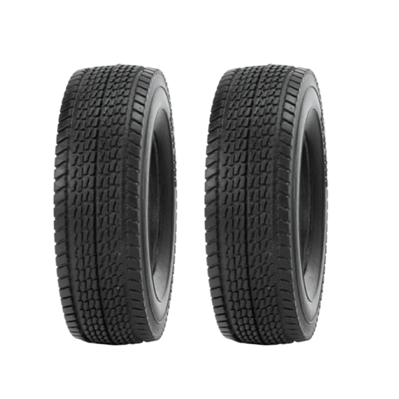 2Pcs 25Mm Hard Rubber Tires For 1/14 Tamiya RC Semi Tractor Truck Tipper MAN King Hauler ACTROS SCANIA Upgrades Parts