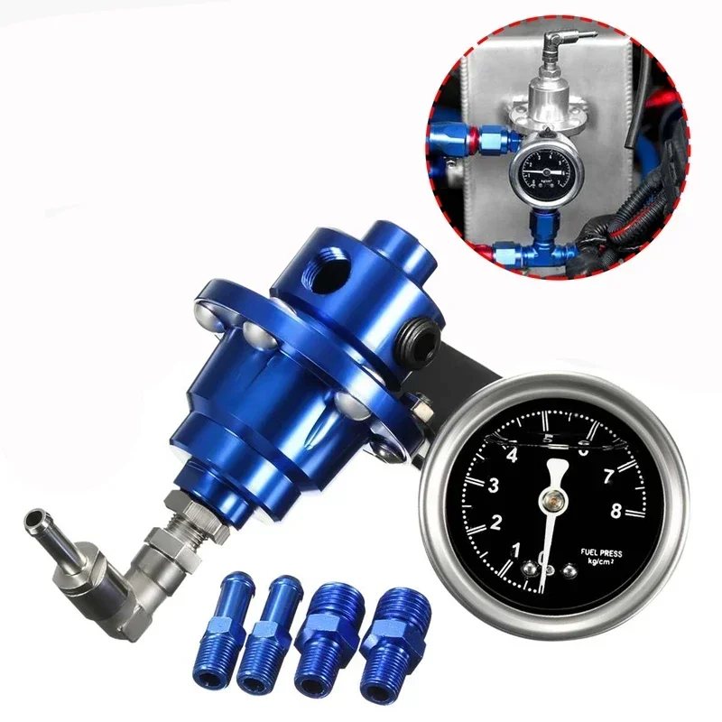 Universal SARD Style Adjustable Fuel Pressure Regulator Jdm Turbo With Original Gauge AN6 1/8 NPT Fitting Car Accessories