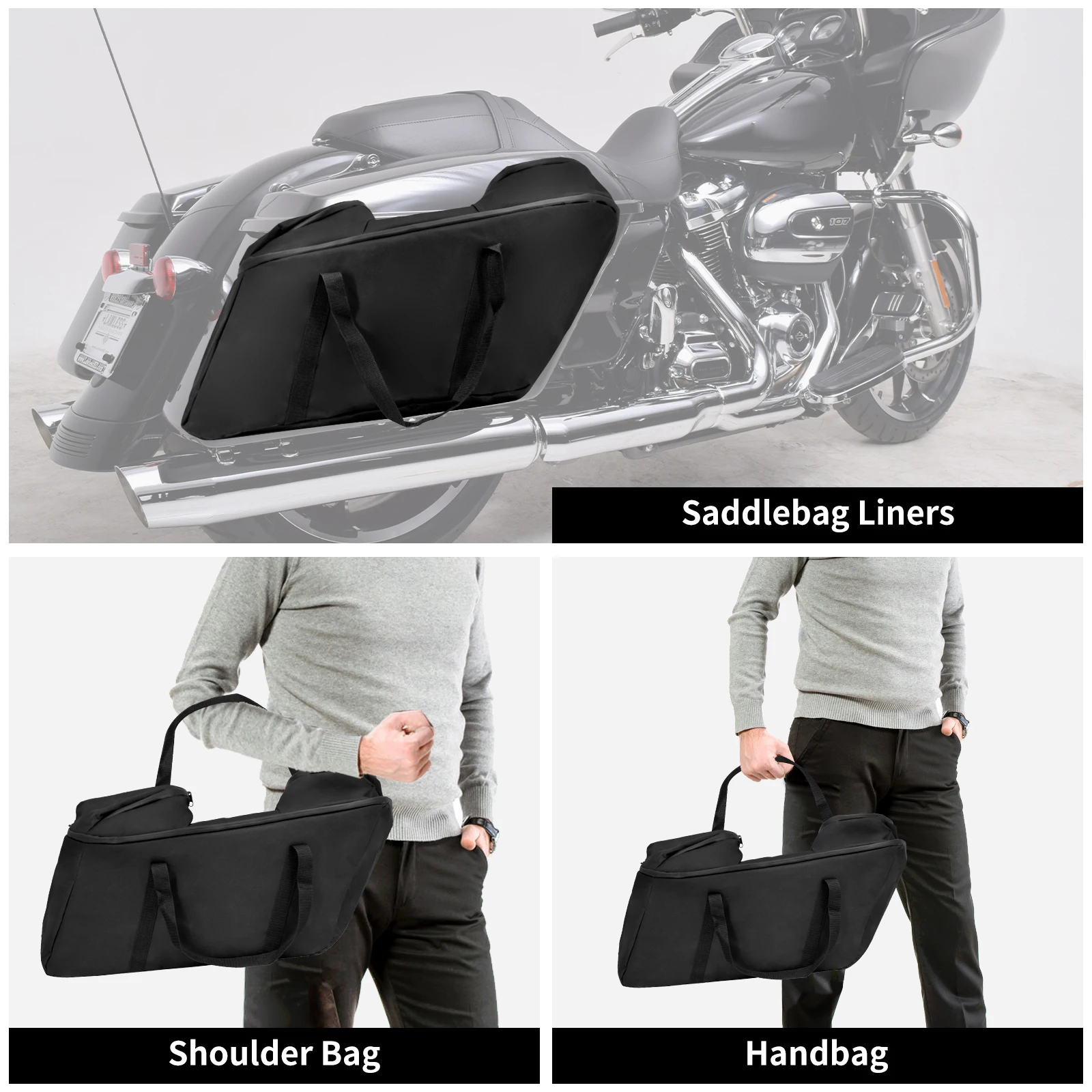 Motorcycle Luggage Inner Side Bags For Harley Touring Road King Electra Street Glide Ultra Saddlebag Liners Tour Pack Waterproof