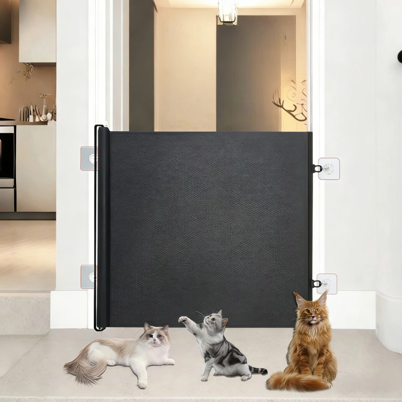 Dog Fence Pet Automatic Retractable Fence Fabric Safe Partition Puppy Cat Fence Gate Pet Door Rail Dog Accessories Supplies
