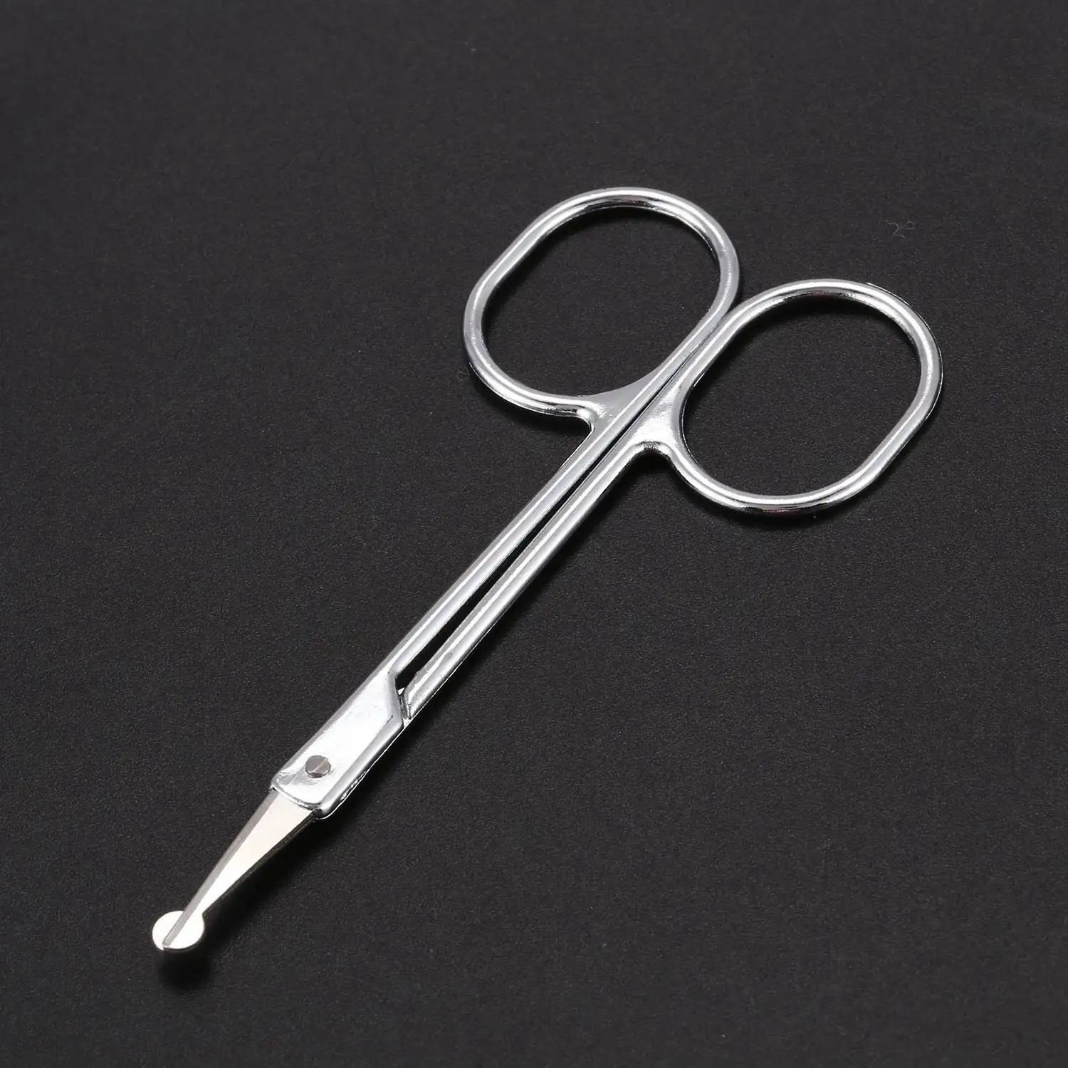 Ponta redonda sobrancelha e nariz cabelo aparar tesoura, aparar aparador, 2 pcs