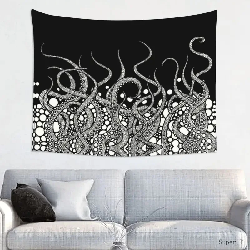 Horror Monster Tentacles Cthulhu Hippie Tapestry for Bedroom Decoration Tapestries Home Decor