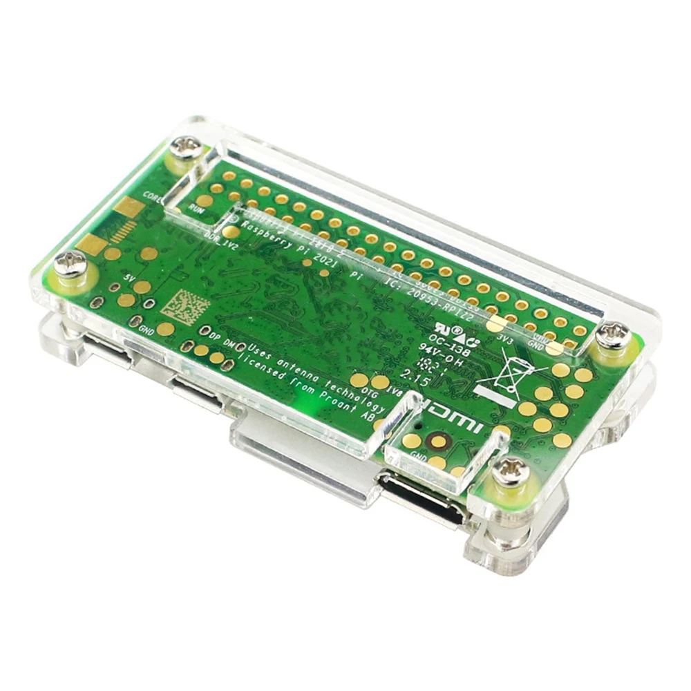 For Raspberry Pi Zero Zero 2W WH Series Universal Acrylic Shell Motherboard Protective Shell with Heat Sink Case C