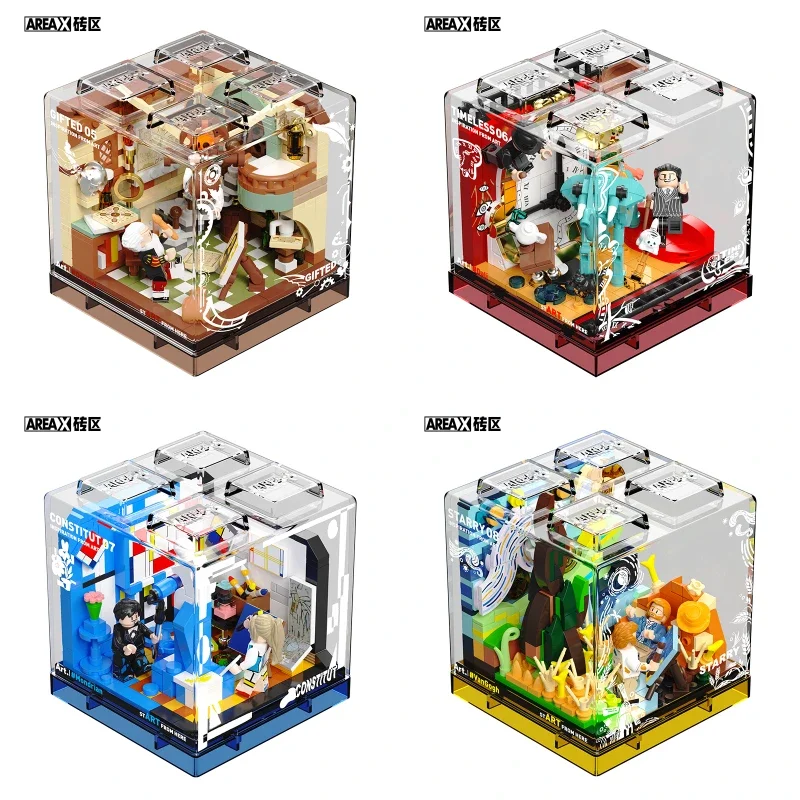 Spot AREAX Artist Series Box Building Blocks Trendy Play Puzzle Assembly Toys Gift Movable Ornament Model Anime Collection