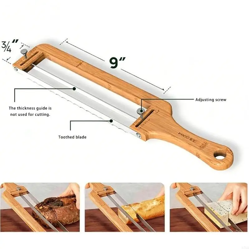 

Прочные деревянные ломтерезки для хлеба. Регулируемый размер нарезки. Подходит для различных сортов хлеба. Натуральная Легко