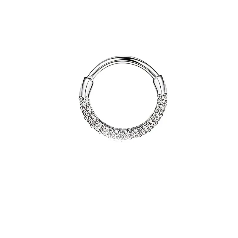 1/5pcs 16G Fashion 316L Rvs CZ Scharnierende Septum Clicker Neus Hoop Ringen, Daith Helix Tragus Kraakbeen Piercing Sieraden