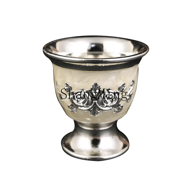 DSA high-grade silver kung fu tea set, teacup wine set, dragon and phoenix tea set, gift decoration