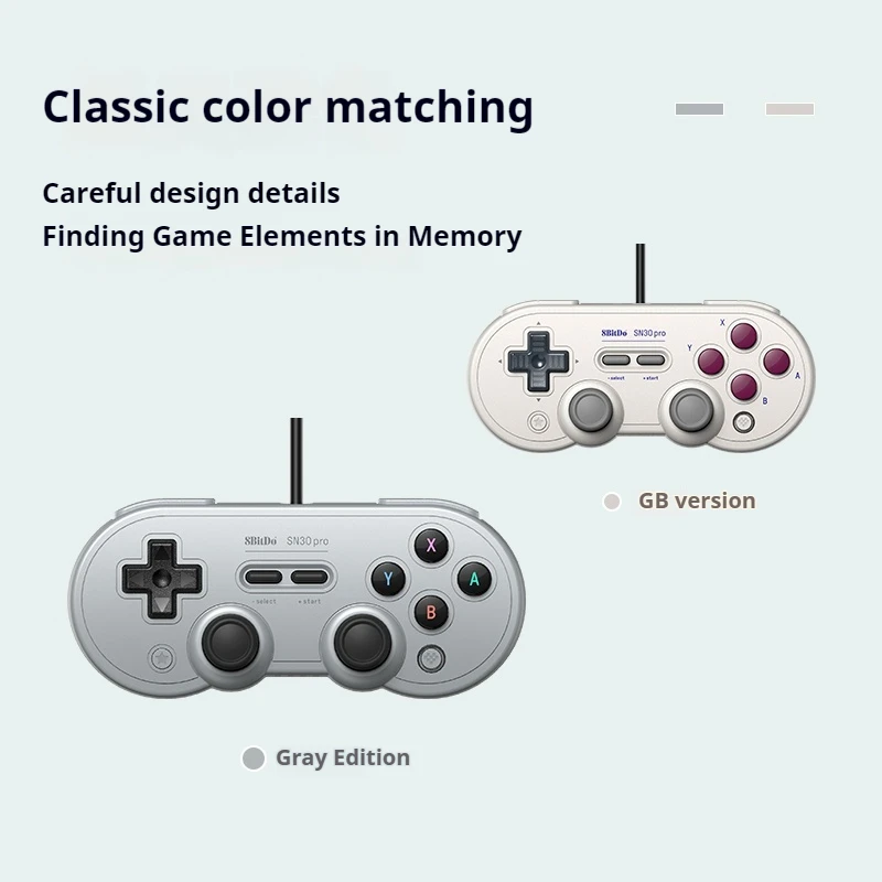 Sn30 Pro Wired Two Mode Usb Game Controller Vibration Hand Sensation Supports Swtich/Steam/Windows10/Pc/Apple/Android Universal